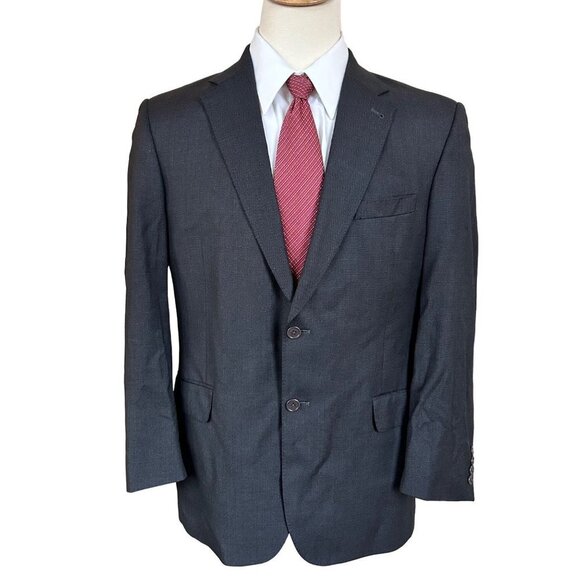 Jos A Bank Signature Gold Blazer 43R Wool Charcoal Coat 2 Button Suit Jacket